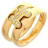 HERMES OLYMPIAN DIAMOND 18K YELLOW GOLD RING