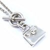 HERMES AMULET KELLY SILVER NECKLACE