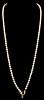 Pearl Necklace with 14kt. Diamond Clasp 