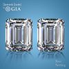 6.16 carat diamond pair, Emerald cut Diamonds GIA Graded 1) 3.14 ct, Color E, VS1 2) 3.02 ct, Color F, VS2. Appraised Value: $350,600 