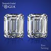 4.02 carat diamond pair, Emerald cut Diamonds GIA Graded 1) 2.01 ct, Color I, VS2 2) 2.01 ct, Color J, VS2. Appraised Value: $71,000 