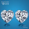 6.02 carat diamond pair, Heart cut Diamonds GIA Graded 1) 3.01 ct, Color I, VS2 2) 3.01 ct, Color J, VS2. Appraised Value: $186,800 