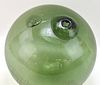 SIGNED ANTIQUE JAPANESE GREEN GLASS FISHING FLOAT 
