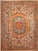 No Reserve Vintage French Savonnerie Design Indian Rug 13 ft 4 in x 10 ft 2 in (4.06 m x 3.09 m)