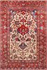 Antique Persian Isfahan Prayer Design Rug 6 ft 11 in x 4 ft 6 in (2.1 m x 1.37 m)