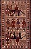No Reserve Vintage Afghan Baluch Rug 6 ft 1 in x 3 ft 10 in (1.85 m x 1.16 m)