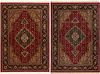 No Reserve Pair Of Vintage Persian Tabriz Rugs 4 ft 8 in x 3 ft 3 in (1.42 m x 0.99 m)+4 ft 8 in x 3 ft 3 in (1.42 m x 0.99 m)