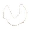 18k Gold Diamond Opal Pink Sapphire Station Necklace