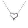Tiffany &amp; Co Platinum Open Heart Pendant Necklace 