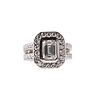 14k Gold Emerald Cut Diamond Engagement Ring