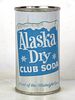 1962 Alaska Dry Club Soda Fairbanks 12oz Flat Top Can 