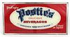 1950 Posties Delicious Beverages ROG Reverse Painted Glass Sign McAdoo Pennsylvania