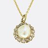 18ct & 15ctÂ Victorian Pearl and Diamond Pendant Necklace
