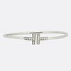 18k Tiffany & Co. Tiffany T Diamond Wire Bracelet