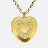 15ct Victorian Love Heart Locket Necklace