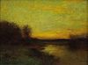 CRANE, Bruce. Oil on Canvas. Landscape at Sunset.