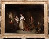 PROSTITUTES IN A BROTHEL INTERIOR OIL PAINTING
