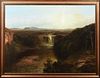 WATERFALL VALE OF NEATH GLAMORGANSHIRE OIL PAINTING