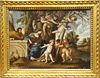  THE HOLY FAMILY & PUTTO OIL PAINTING