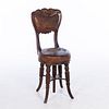 Regency Rosewood Adjustable Music Chair, 19th C