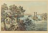 Currier and Ives, Low Water in the Mississippi, 1868, Litho
