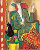 Linda Le Kinff (US/France, b. 1949) Femme Belge, Hand Embellished Serigraph