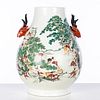 Chinese Famille Rose 100 Deer Vase, Modern