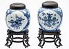 Two Chinese Blue and White Ginger Jars, 18th Century