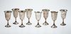 Mixed Set of 8 Sterling Silver Goblets