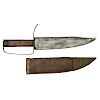 Confederate"D" Guard Bowie Knife With Sheath