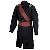 Civil War Infantry 1st Lieutenant's Dark Blue Milton Wool Frock Coat with Crimson Silk Sash