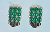 Pr. 18kt  Emerald & Diamond Earrings by Sabadinni