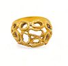 14k Gold Ring, Pierced Design, Size 6 3/4 Ca. 1970, 5.7g
