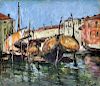 Henry Mosler "Venice" Oil on Canvas