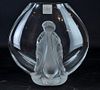 Lalique French Crystal Vase with Frosted Sides