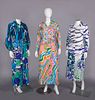 THREE LANVIN PRINTED SILK DRESSES, PARIS, 1970s