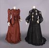 TWO SILK AFTERNOON DRESSES, c.1889 & c. 1902