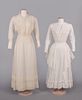 TWO EMBROIDERED AFTERNOON DRESSES, c. 1912-1914
