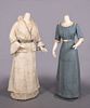 TWO SILK OR LINEN DAY DRESSES, 1908-1912