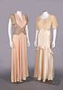 TWO BEADED OR EMBROIDERED EVENING GOWNS, 1935-1940