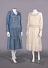 TWO EMBROIDERED & SMOCKED DAY DRESS, MID 1920s