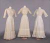 THREE COTTON TEA DRESSES, c. 1910