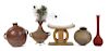 PATRICK SWAYZE AFRICAN STOOL AND VESSELS