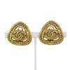 CHANEL KNOTTED GOLD PLATED EARRINGS