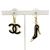 CHANEL CC HEELS GOLD PLATED EARRINGS