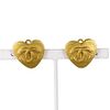 CHANEL HEART COCO MARK GOLD PLATED EARRINGS