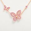 GRAFF DOUBLE BUTTERFLY SILHOUETTE SAPPHIRE NECKLACE