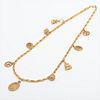 CHANEL COCO MARK ICON GOLD PLATED NECKLACE