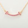 TIFFANY & CO. T SMILE MICRO PINK SAPPHIRE NECKLACE