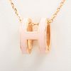 HERMES POP H GOLD PLATED NECKLACE